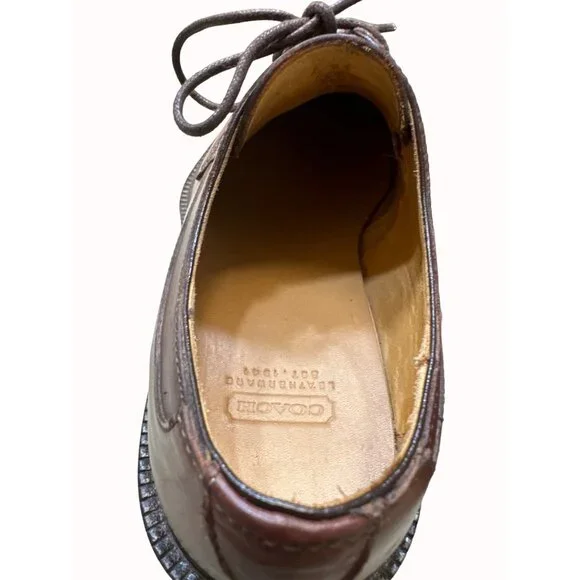 Coach J995 Malone men’s brown leather dress shoes oxfords size 7.5D SKU 4403 - Picture 9 of 15